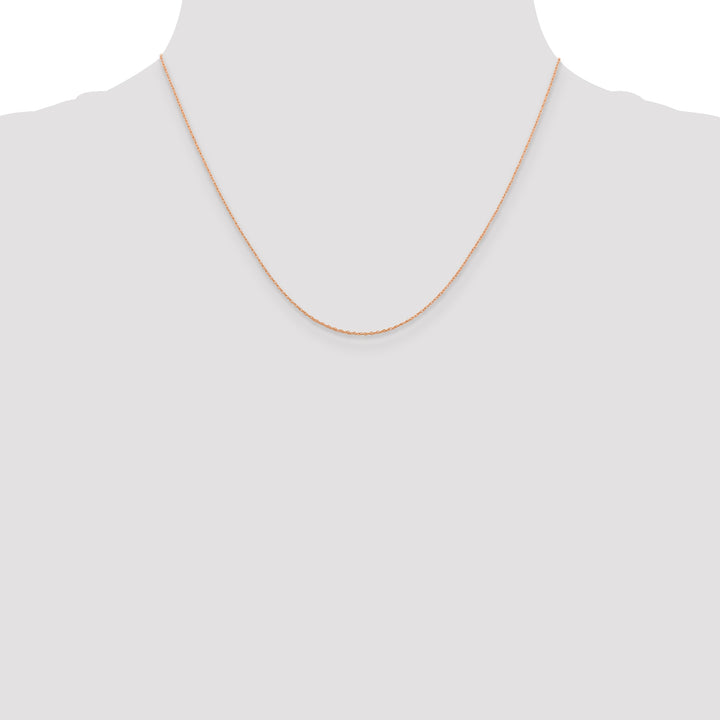 14k Rose Gold .5mm Baby Rope Chain