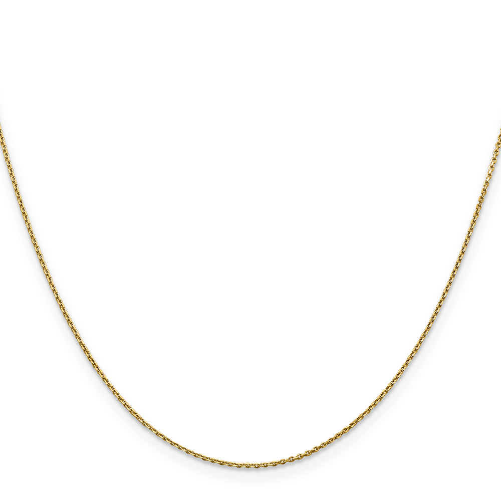 14k .9mm D/C Round Open Link Cable Chain