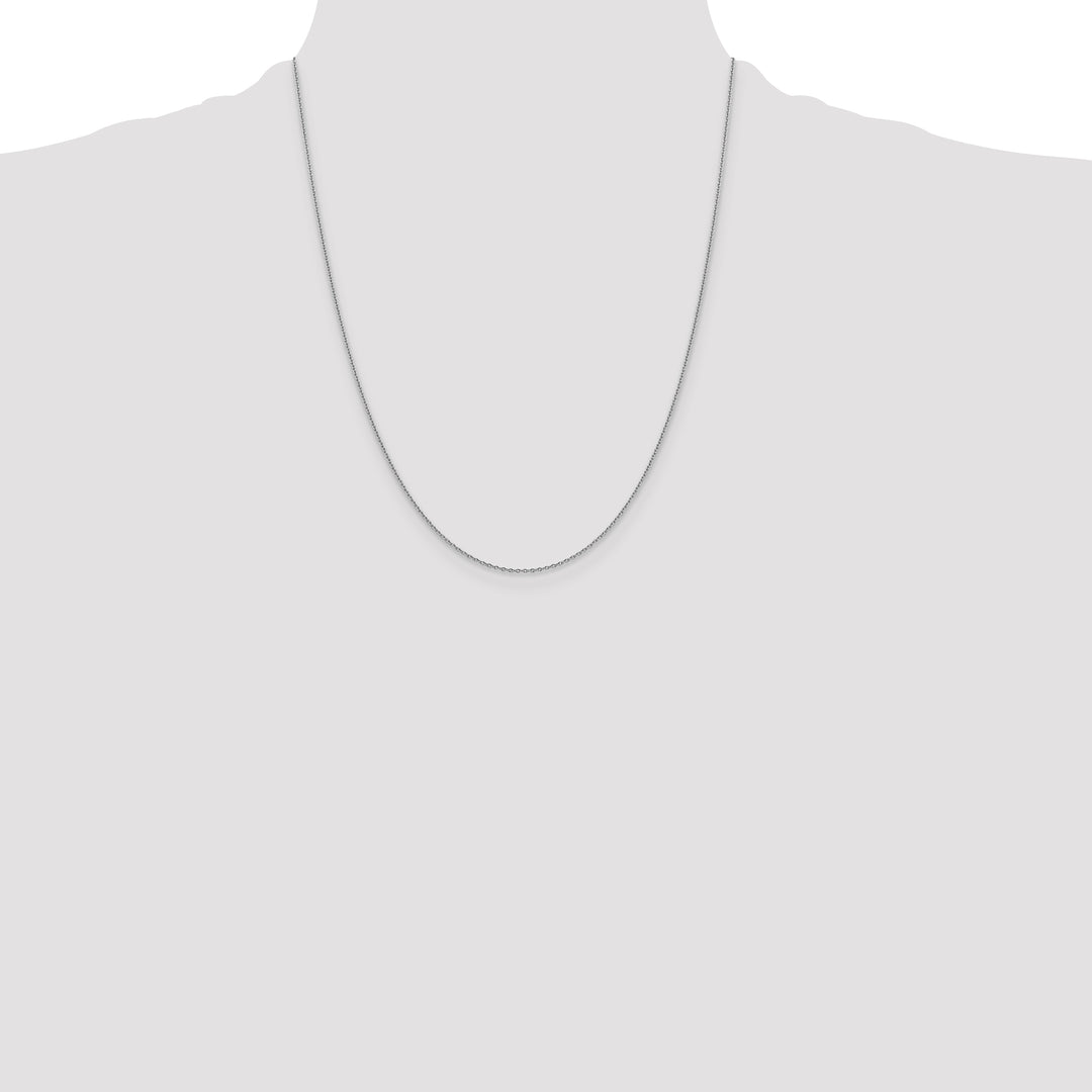 14k White Gold 1.4mm Forzantine Cable Chain