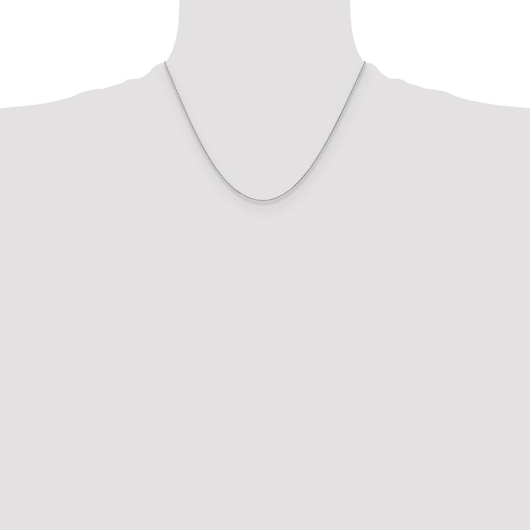 14k White Gold 1.2mm D/C Cable Chain