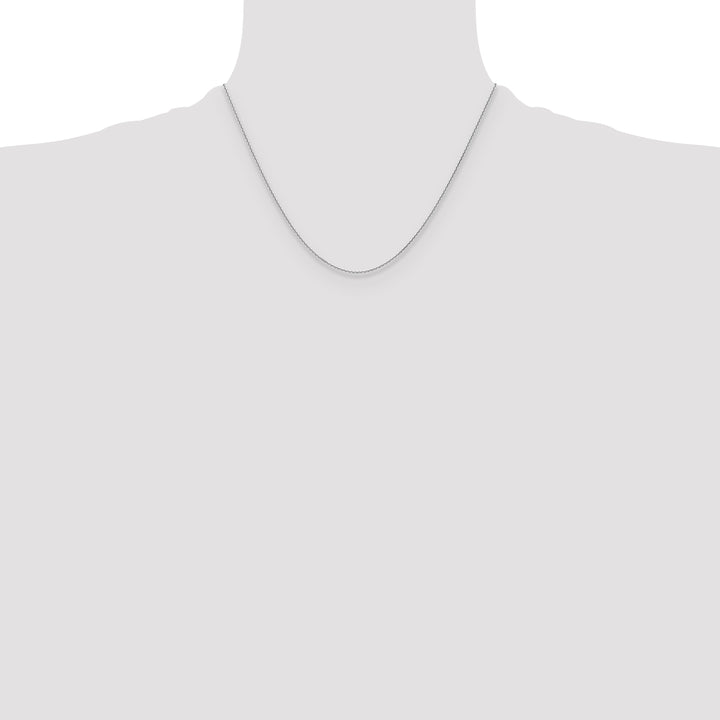 14k White Gold 1.2mm D/C Cable Chain