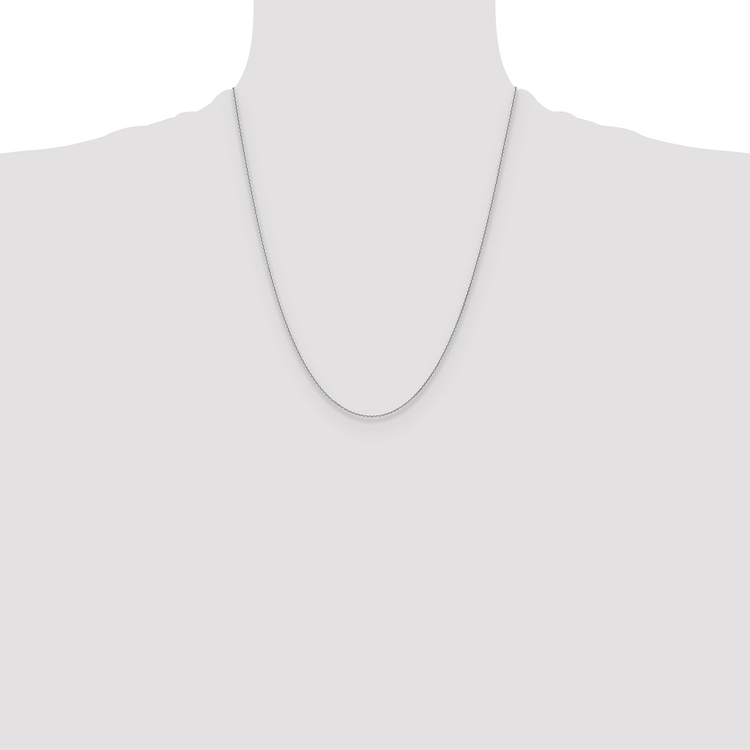 14k White Gold 1.2mm D/C Cable Chain