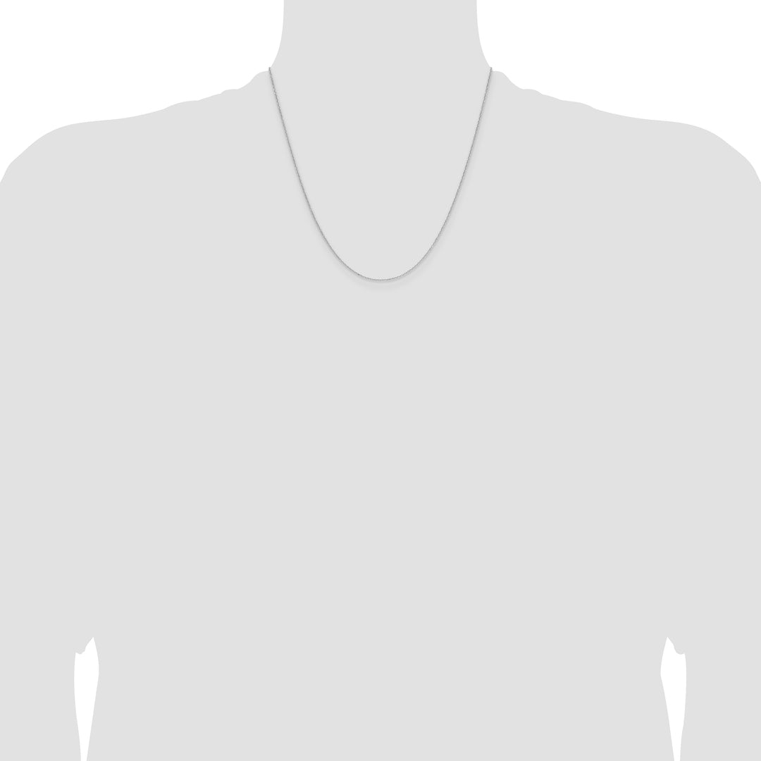 14k White Gold 1.0mm D/C Forzantine Cable Chain