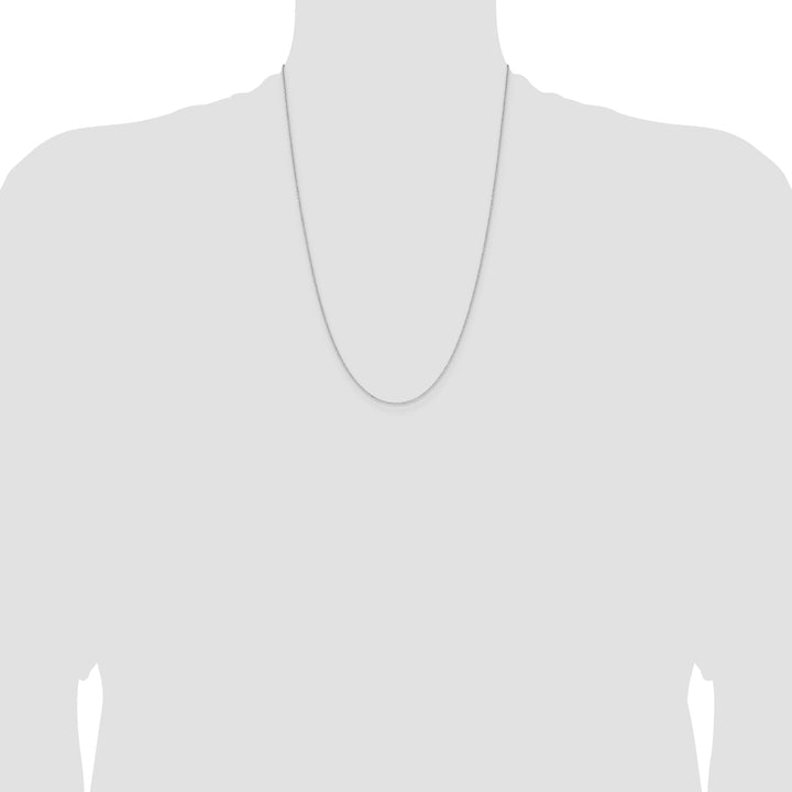 14k White Gold 1.0mm D/C Forzantine Cable Chain