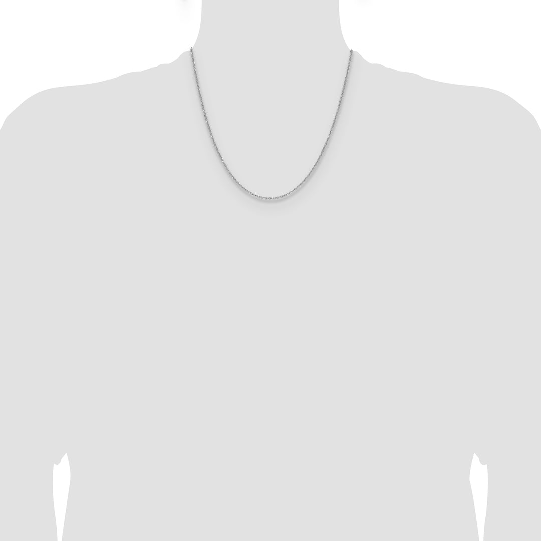 14k White Gold 1.4mm D/C Forzantine Cable Chain