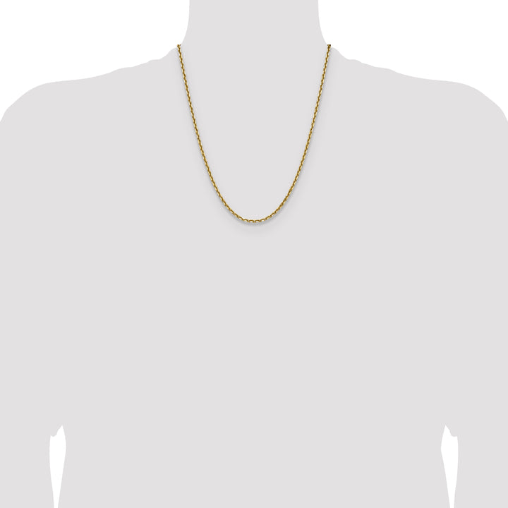 14k 3.25mm D/C French Link Chain