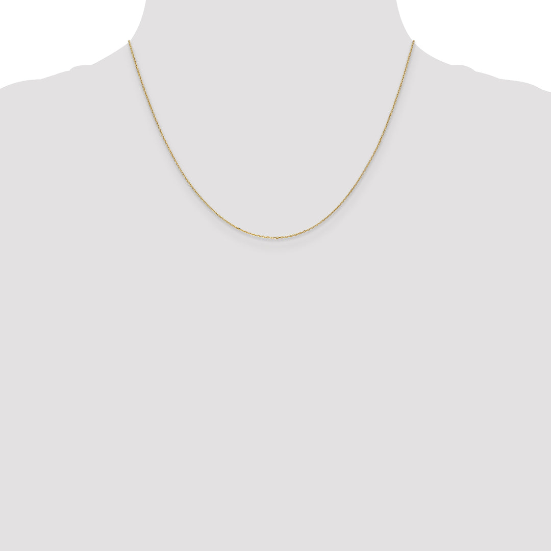 14k .8mm D/C Cable with Spring Ring Clasp Chain