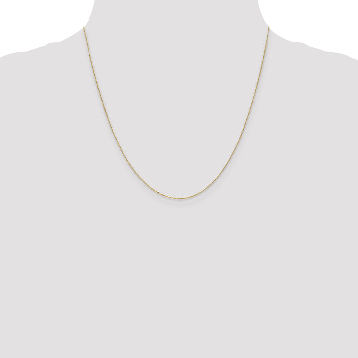 14k .8mm D/C Cable with Spring Ring Clasp Chain