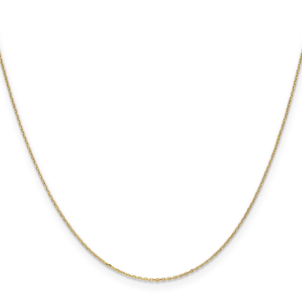 14k .8mm D/C Cable with Spring Ring Clasp Chain