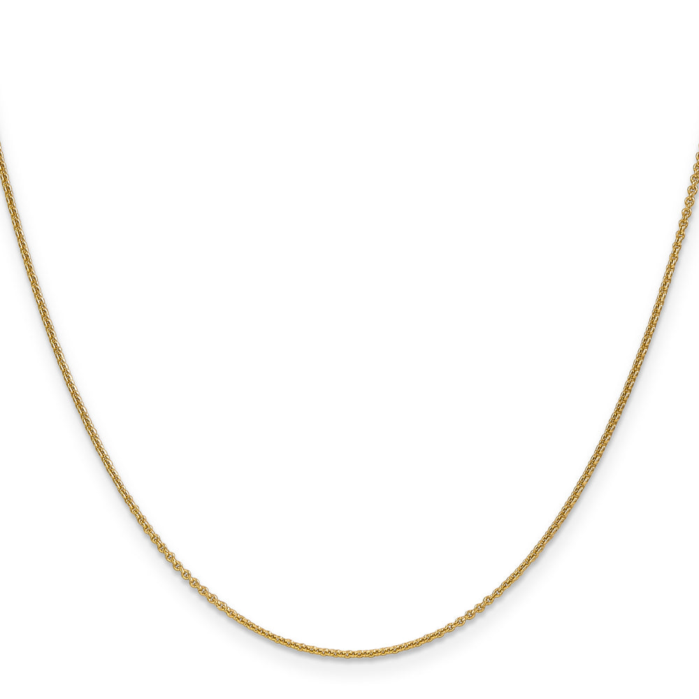 14k 1mm Round Open Link Cable Chain