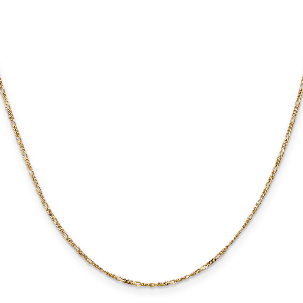 14k 1.25mm Flat Figaro Pendant Chain