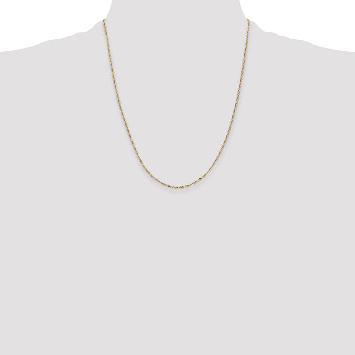 14k 1.25mm Flat Figaro Pendant Chain