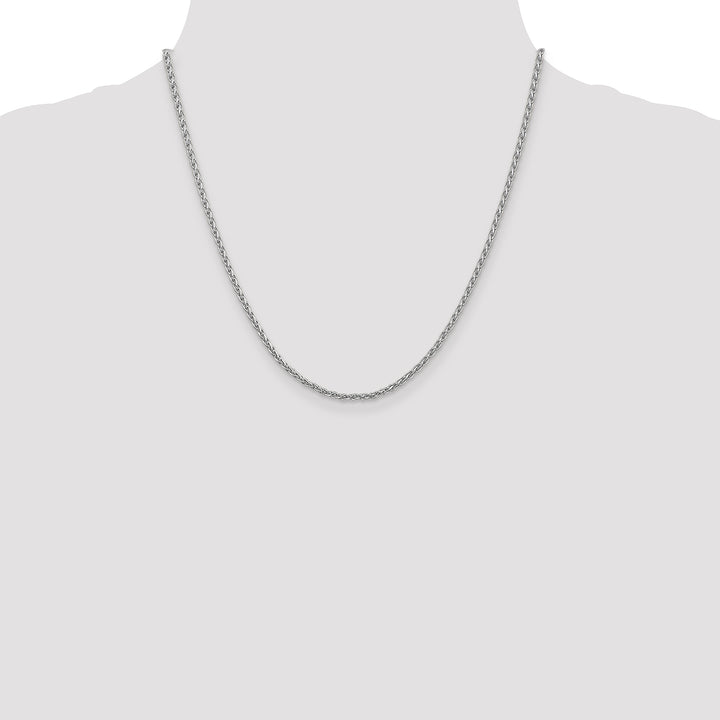 14k White Gold 2.25mm Parisian Wheat Chain