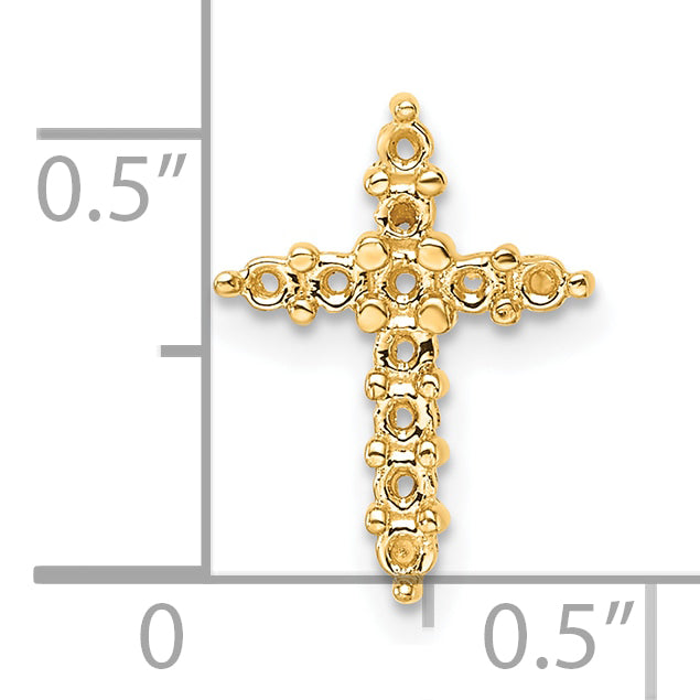 14k 1/3ct Cross Chain Slide Mounting