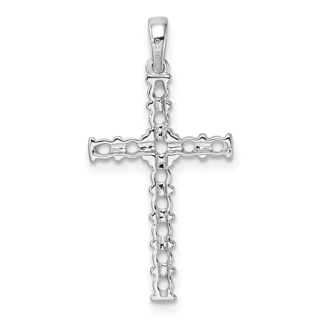 14k White Gold Latin Cross Pendant Mounting