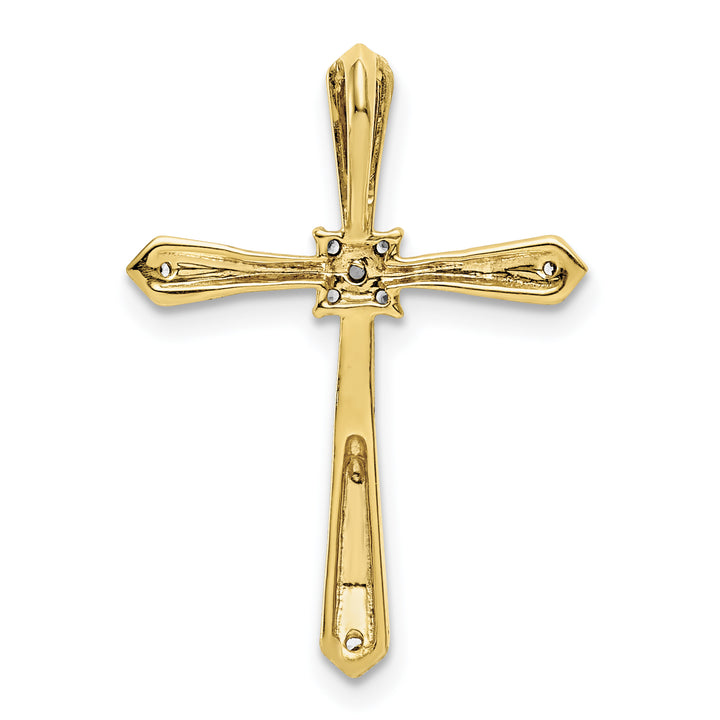 14k 1/20ct. w/Rhodium Diamond Cross Chain Slide