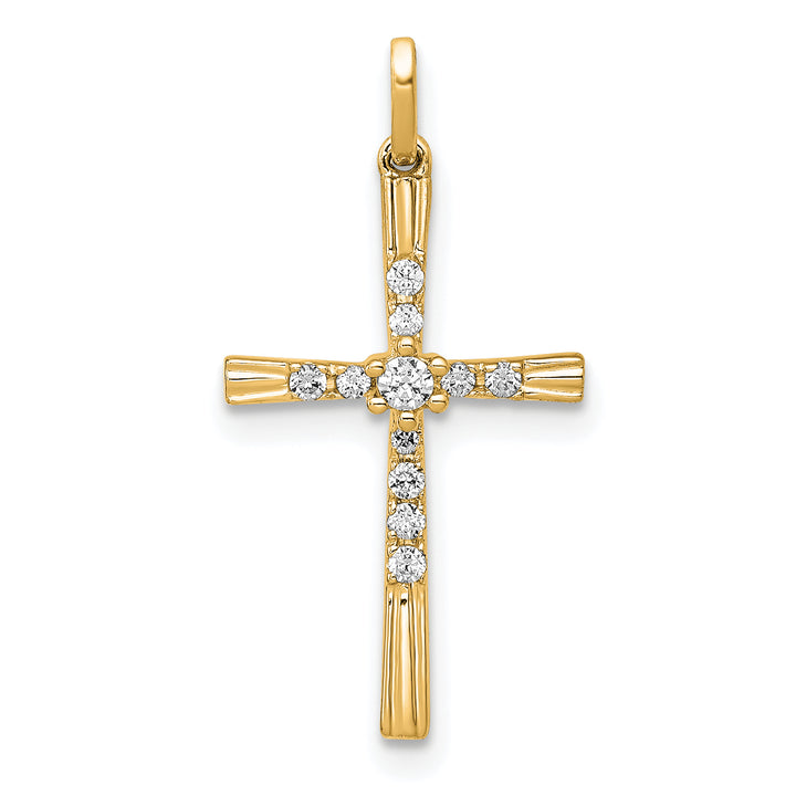 14k 1/10ct. Diamond Cross Pendant