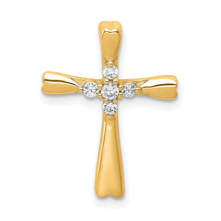 14k Diamond Cross Slide Pendant