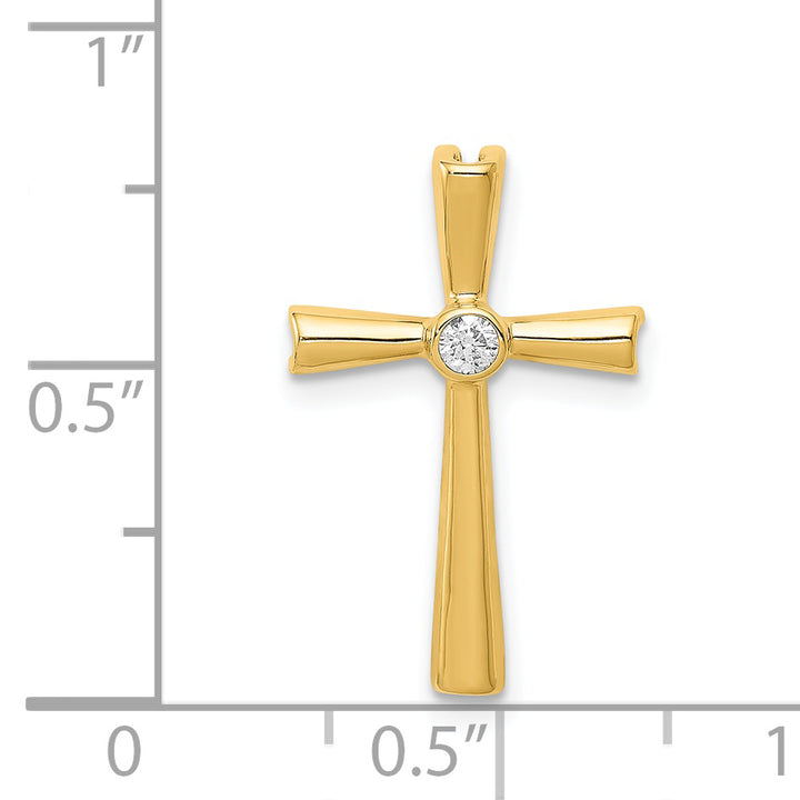 14k A Diamond Cross Pendant