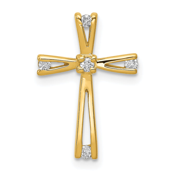 14k A Diamond Cross Pendant