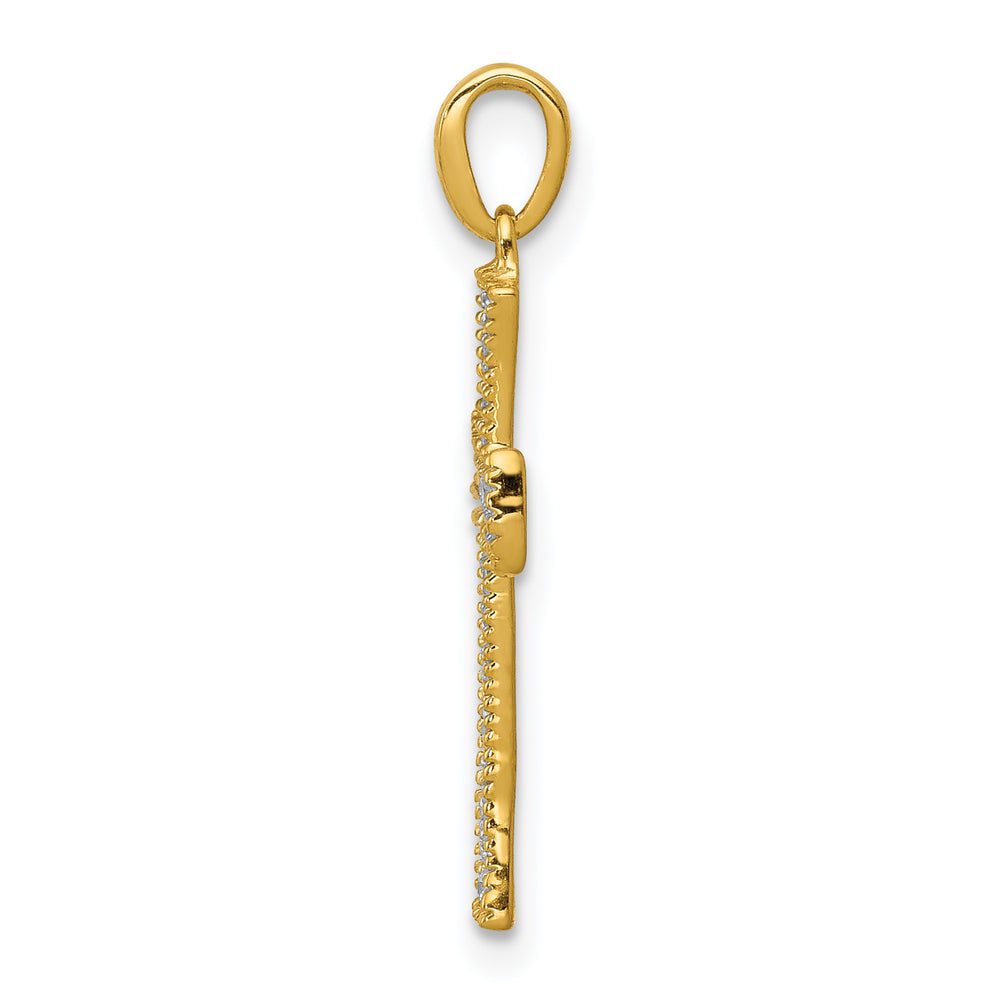 14k  1/10ct. Diamond Cross Pendant