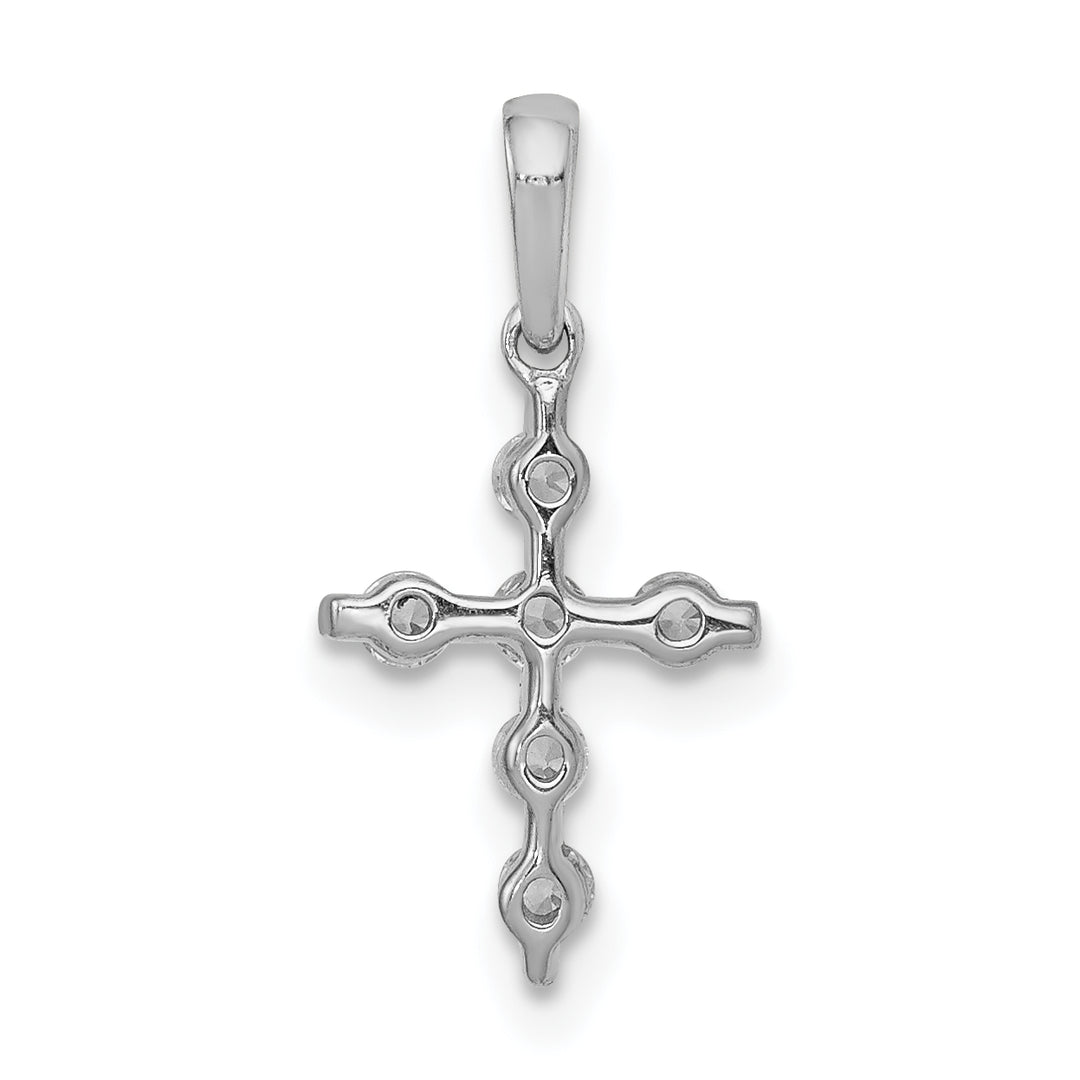 14k White Gold 1/6ct. Diamond Cross Pendant