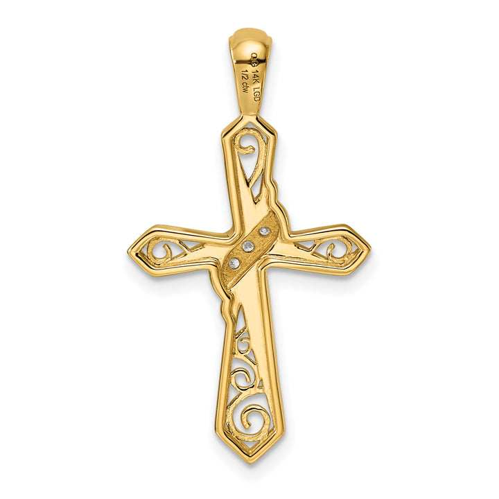 14k 1/20ct. Diamond Cross Pendant