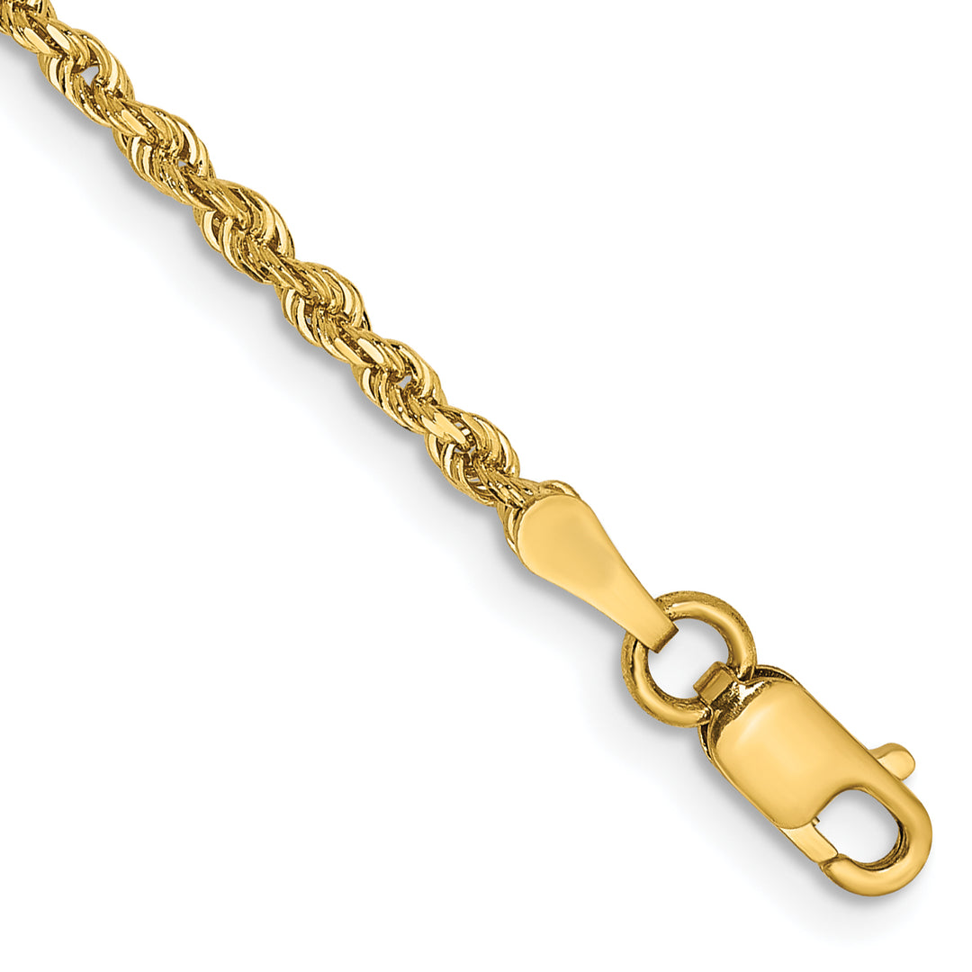 14k 2.0mm D/C Quadruple Rope Chain Anklet