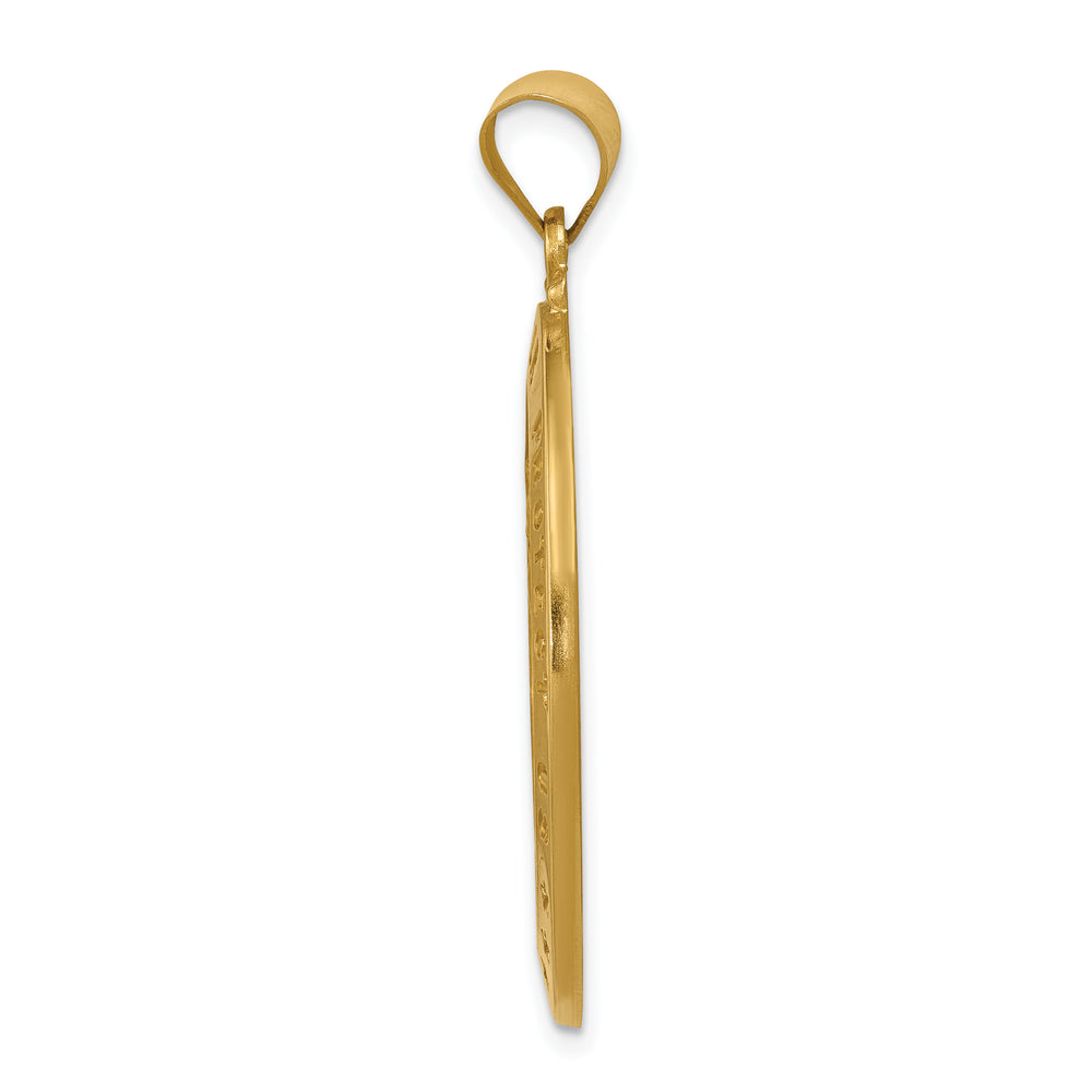 14k Saint Christopher Medal Hollow Pendant