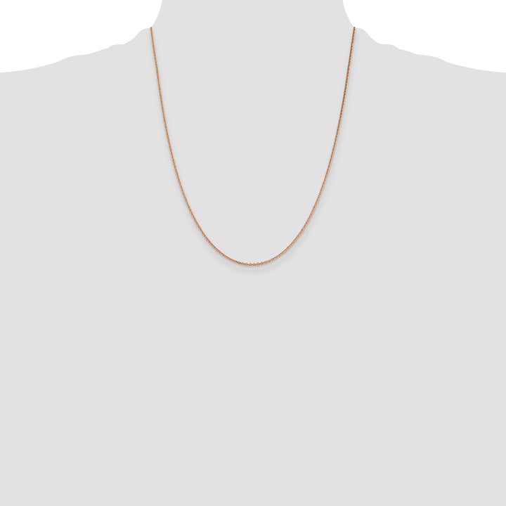 14k Rose Gold 1.4mm D/C Cable Chain