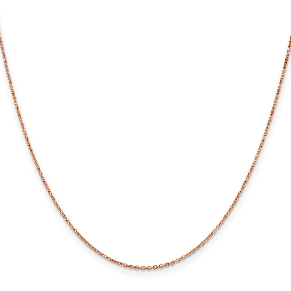 14k Rose Gold 1.4mm D/C Cable Chain