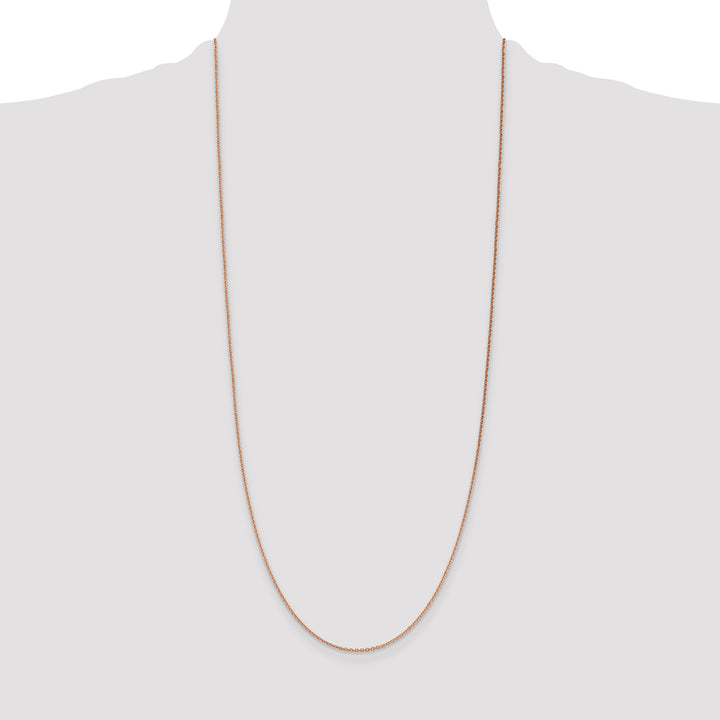 14k Rose Gold 1.4mm D/C Cable Chain