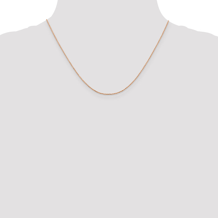 14k Rose Gold .8mm D/C Cable Chain