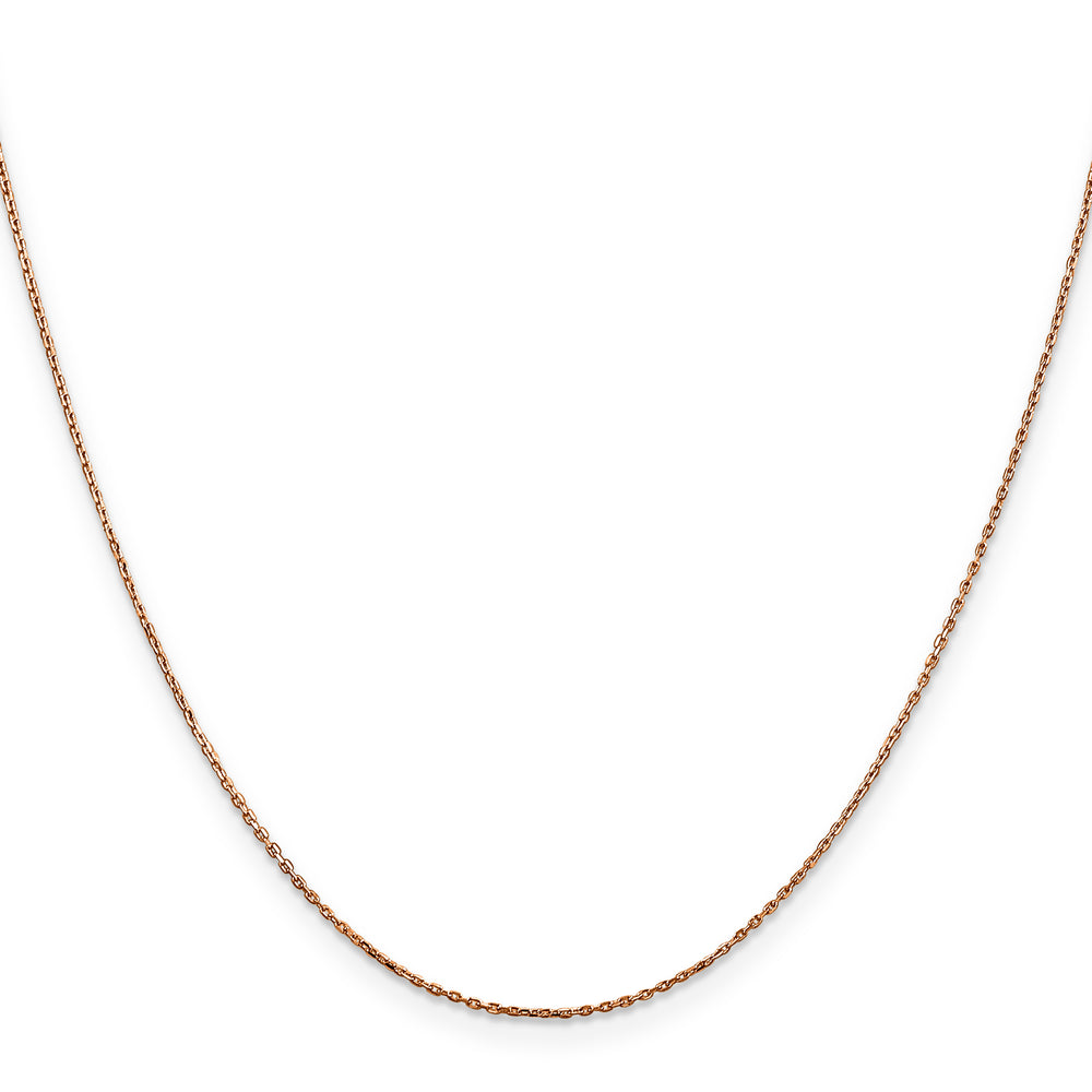 14k Rose Gold .8mm D/C Cable Chain