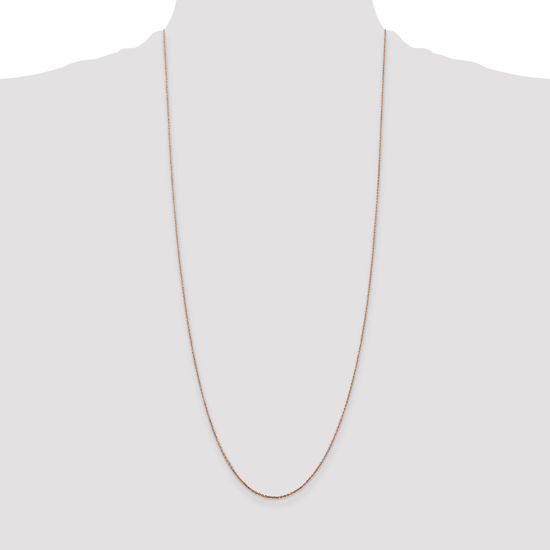 14k Rose Gold .8mm D/C Cable Chain