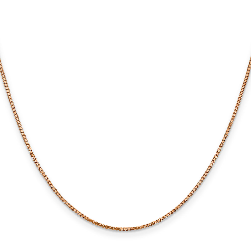 14k Rose Gold 1.10mm Box Chain