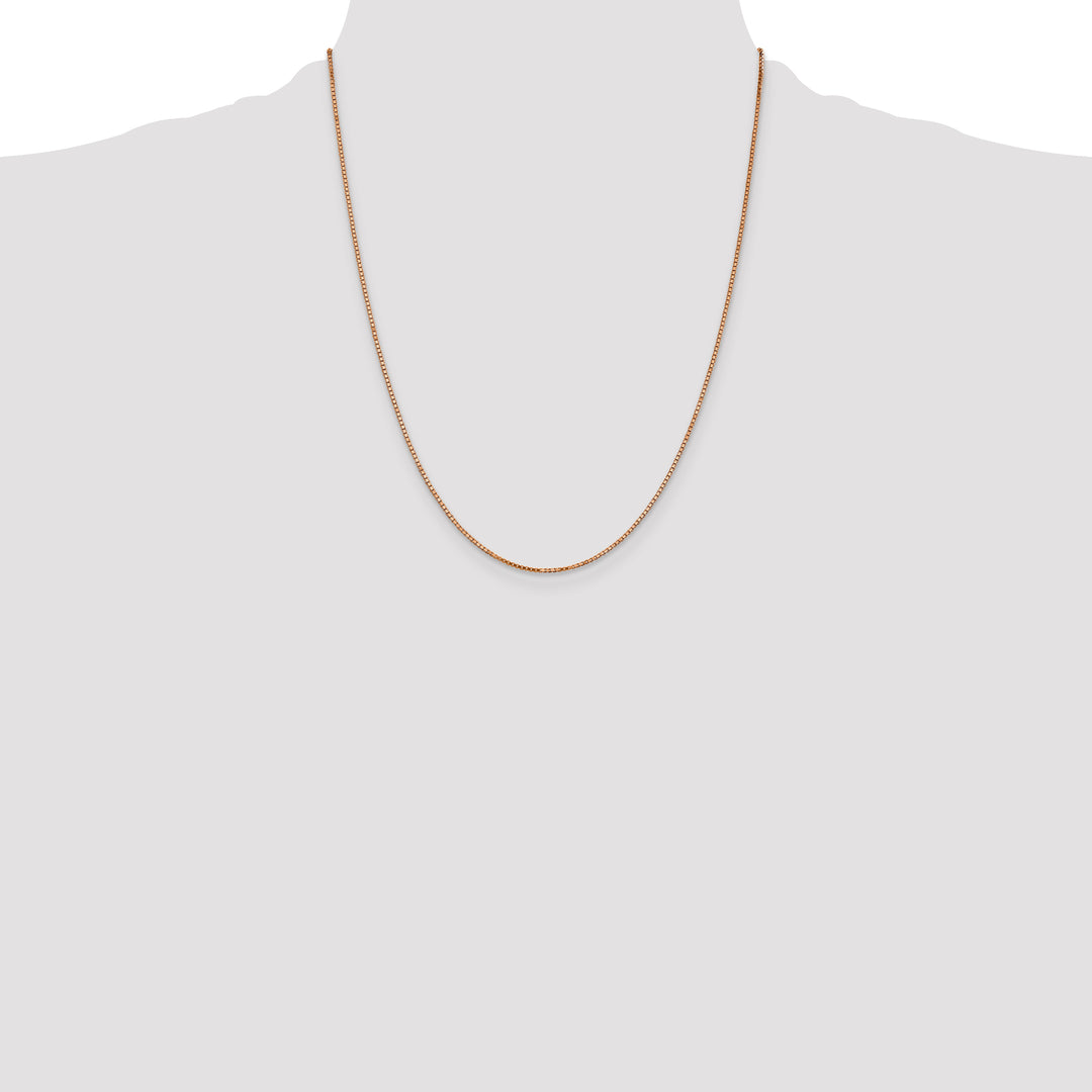 14k Rose Gold 1.10mm Box Chain
