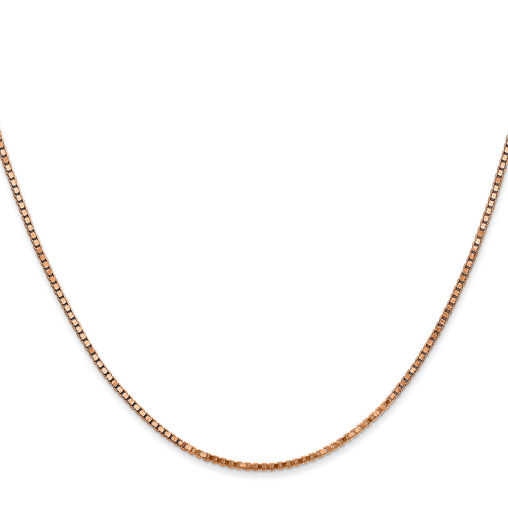 14k Rose Gold 1.3mm Box Chain