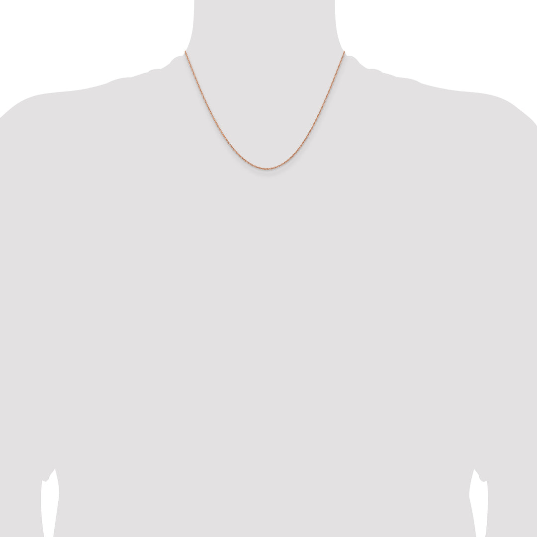 14k Rose Gold 1.15mm Baby Rope Chain