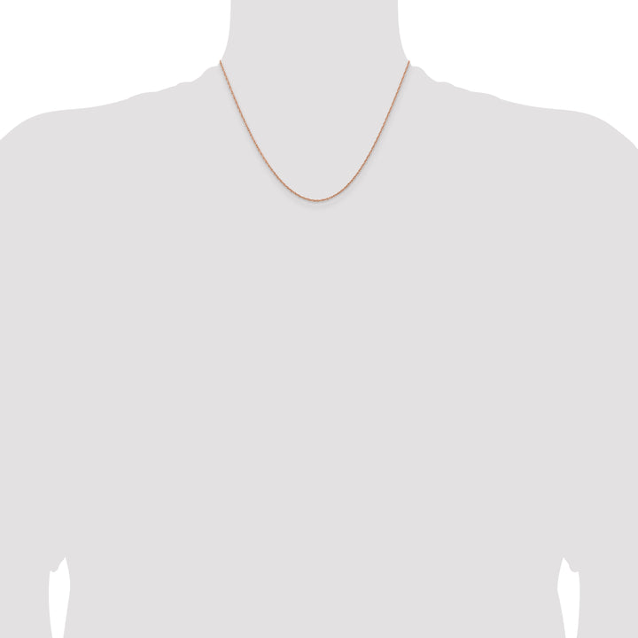 14k Rose Gold 1.15mm Baby Rope Chain