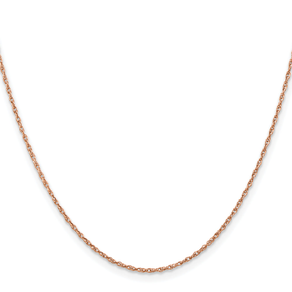 14k Rose Gold 1.15mm Baby Rope Chain