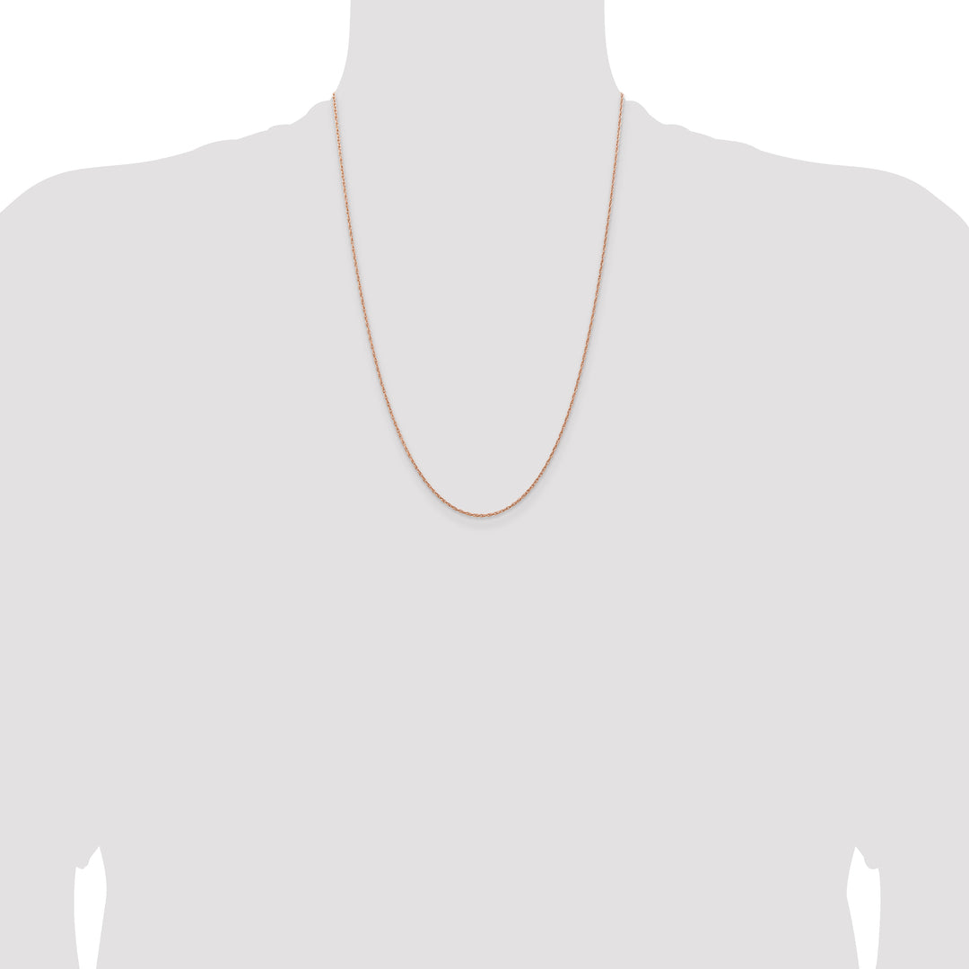 14k Rose Gold 1.15mm Baby Rope Chain