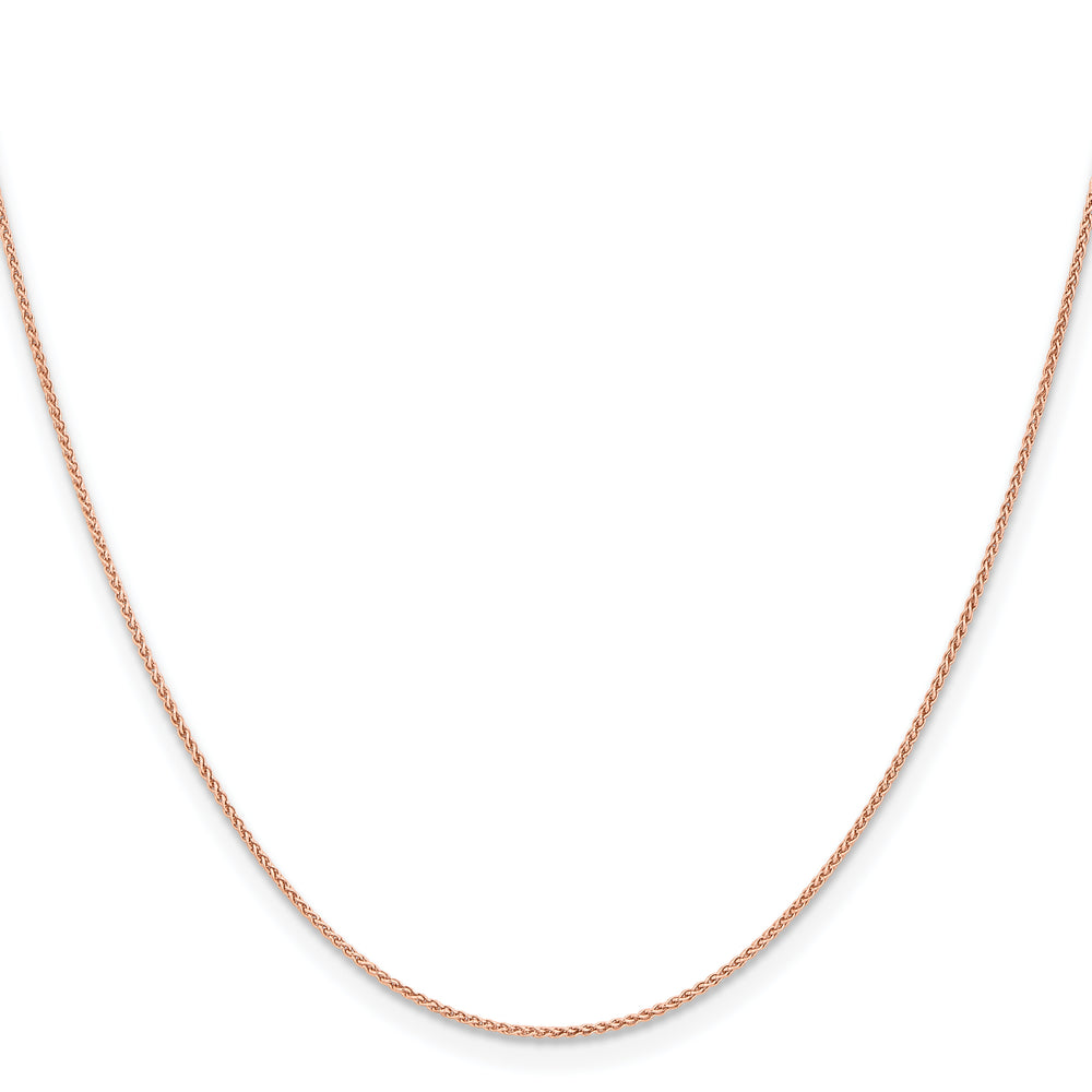 14k Rose Gold 1.05mm Solid Polished Spiga Chain