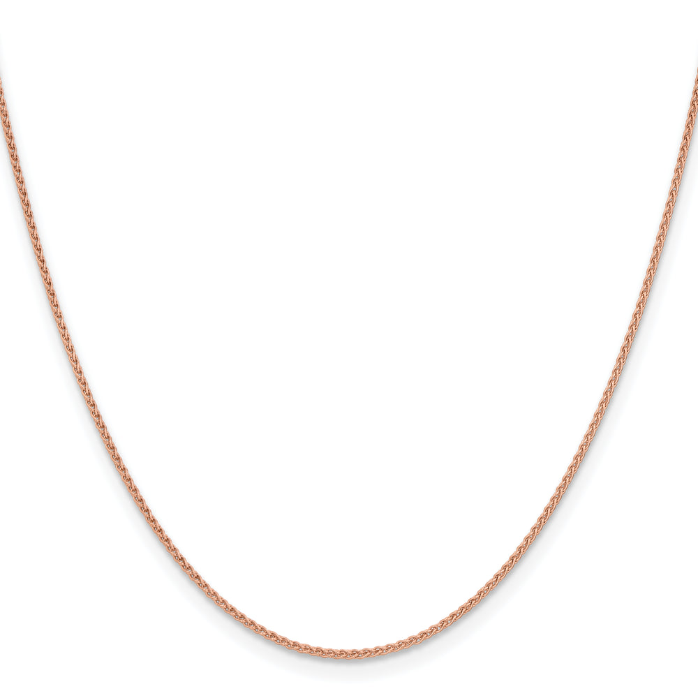 14k Rose Gold 1.25mm Solid Polished Spiga Chain