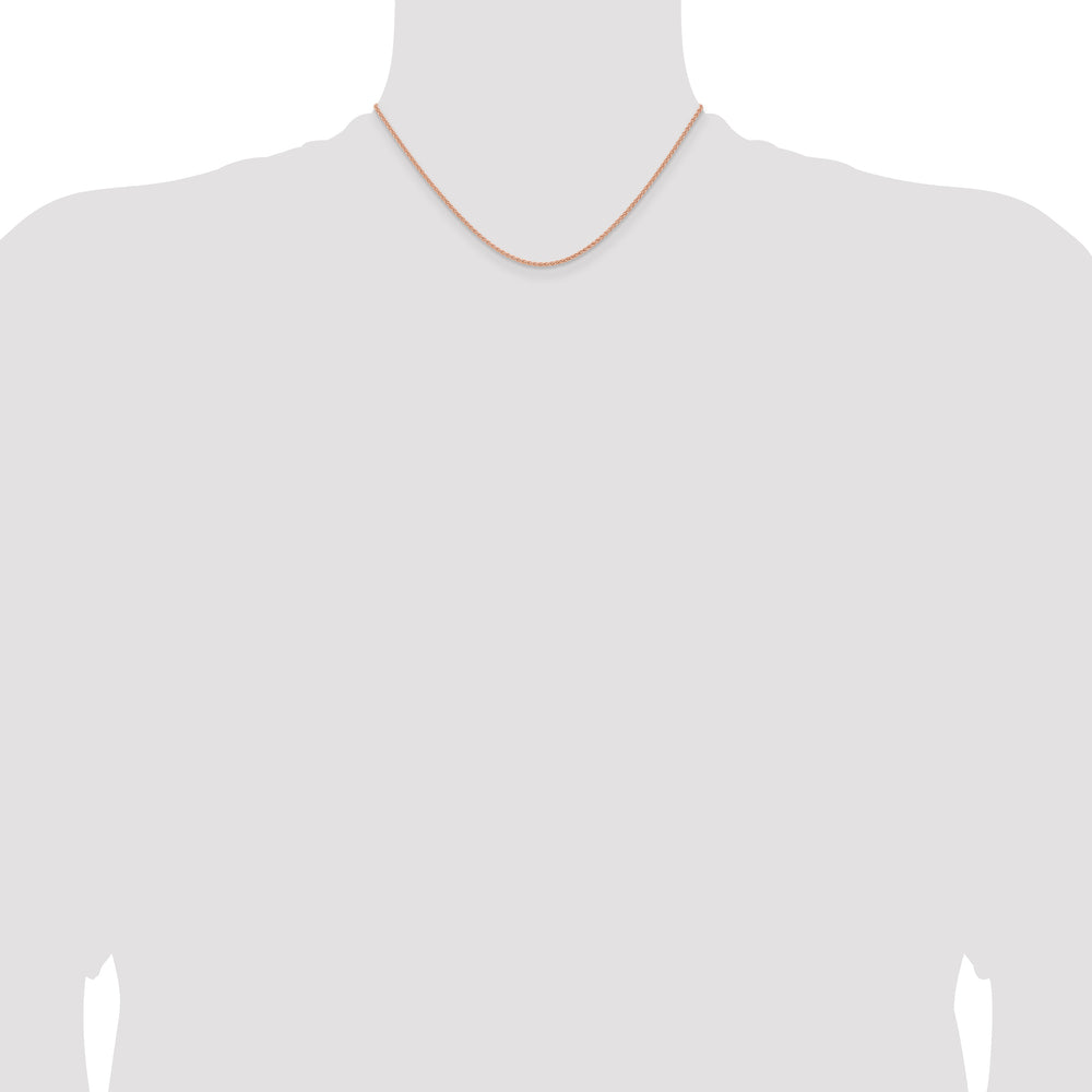 14k Rose Gold 1.7mm Solid Polished Spiga Chain