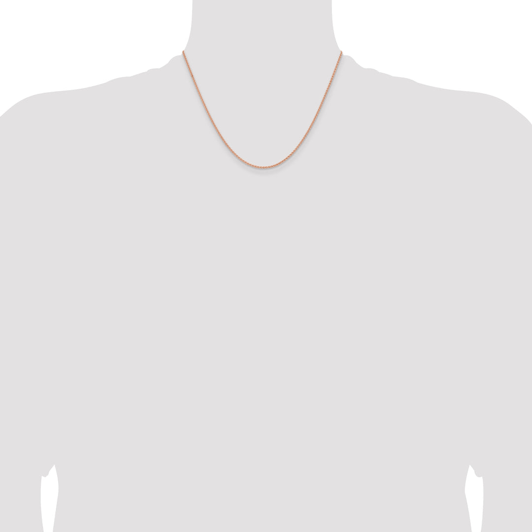 14k Rose Gold 1.7mm Solid Polished Spiga Chain