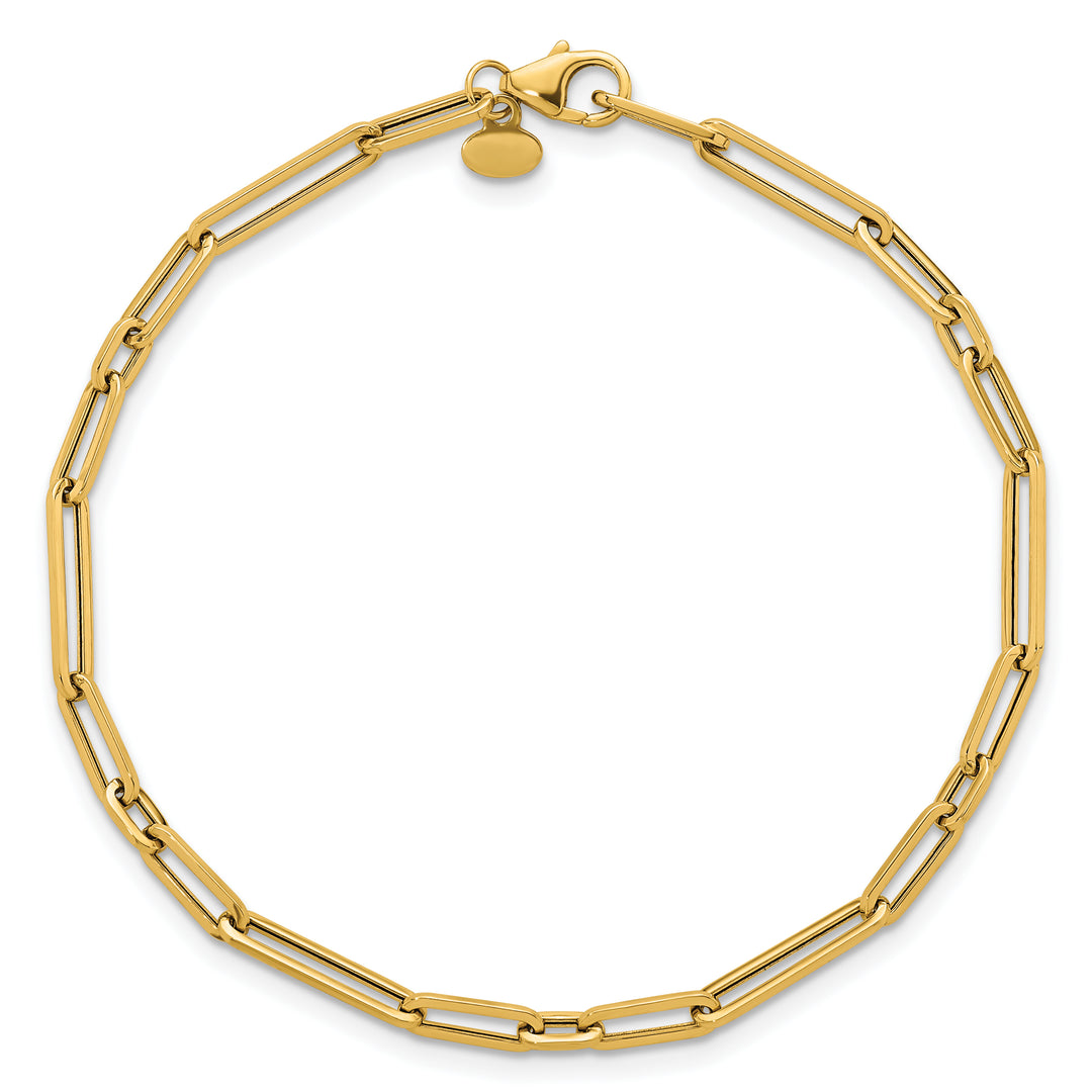 14k Polished 7.5in Paperclip Link Bracelet
