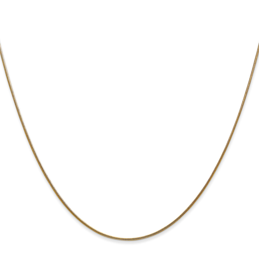 14k .8mm Round Snake Chain