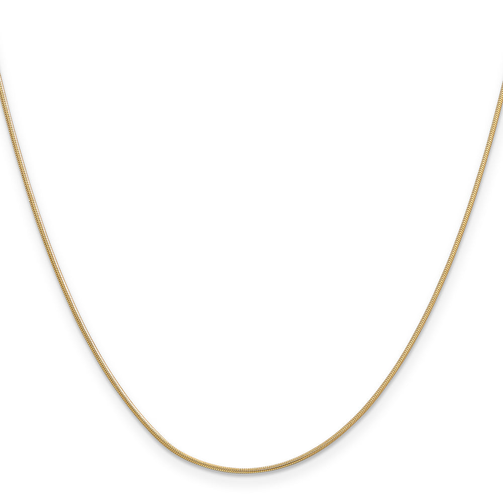14k .9mm Round Snake Chain