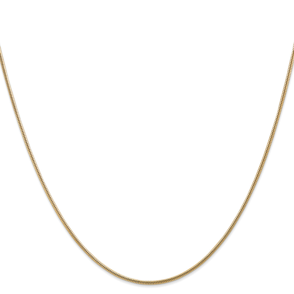 14k 1.6mm Round Snake Chain